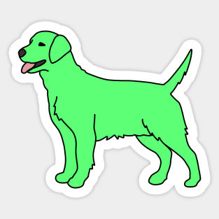 Neon Green Dog Sticker